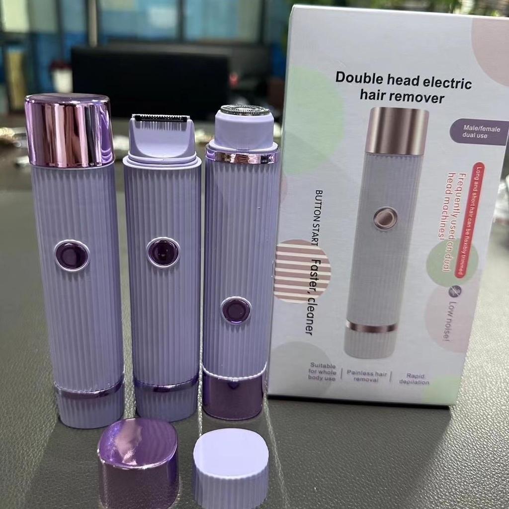 Unisex Electric Hair Removal Device: Double-Headed Epilator & Shaver for Men and Women