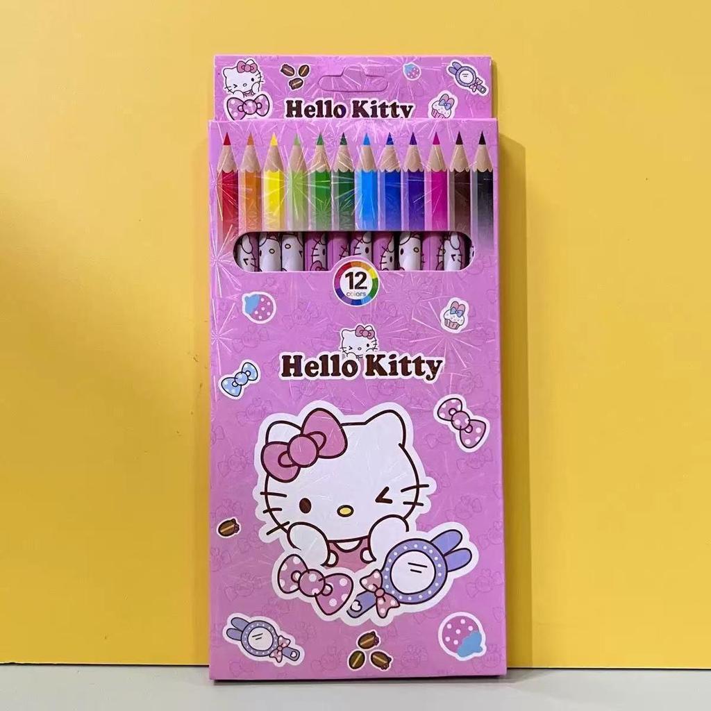 Kuromi Children's 12-Color Colored Pencils Set for Drawing and Doodling
