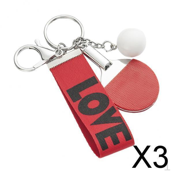 

3x Tennis Keychains Keyring Chain Accessories Colorful Key Holder Pendant for Souvenir, Jewelry And