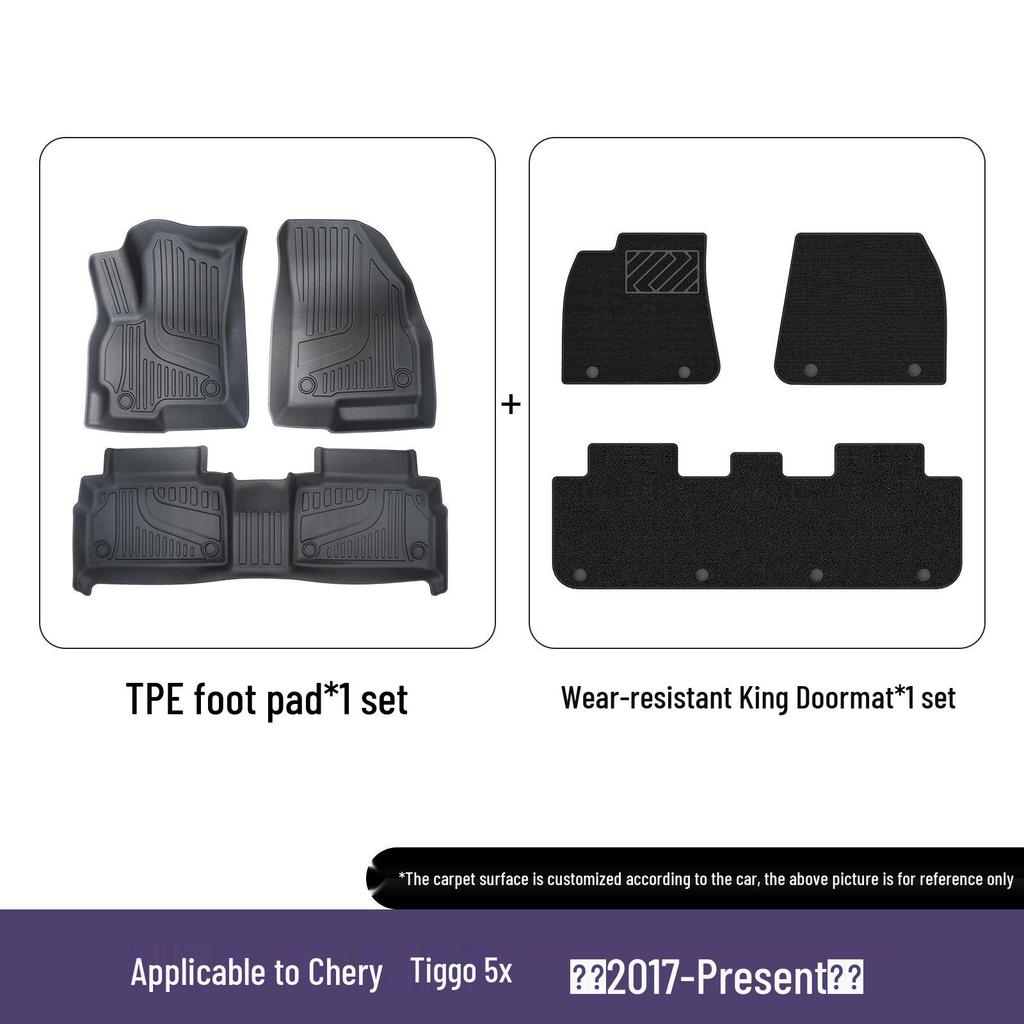 Eco-friendly TPE 3D All-weather Floor Mats for Chery Tiggo 5X