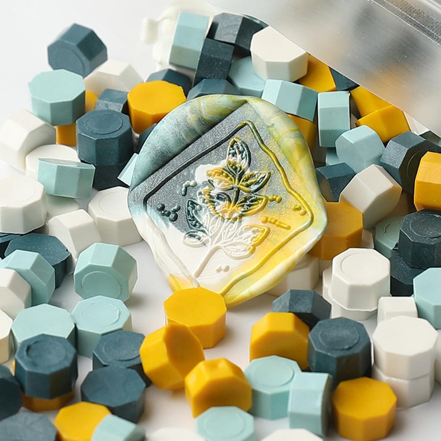 200pcs/bag Octagon Mixed Color Sealing Wax Beads For Seal Stamp, Great for Card Envelope,Wedding Invitation,Gift Wrapping