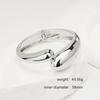 Interlocking Ring Open Bangle - European & American Light Luxury Design for Women