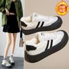 2025 Winter New Velvet Little White Shoes Female Korean Version Student Running Sports Board Shoes Height-increasing Casual Shoes W619-1