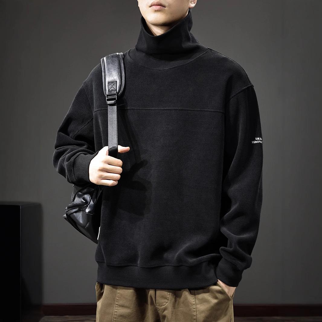 Осенний американский ретро-свитер с полу-воротником — фото 5