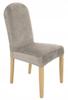 Cover For Rounded Chair Cool Beige Velvet Elastic [21R19]