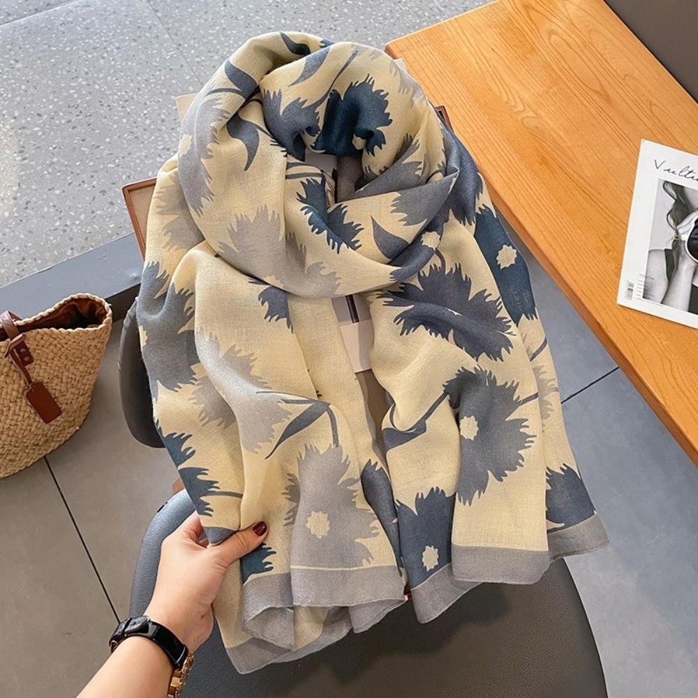 Korean Style Silk Scarf Elegant Long Wraps New Scarves  Women