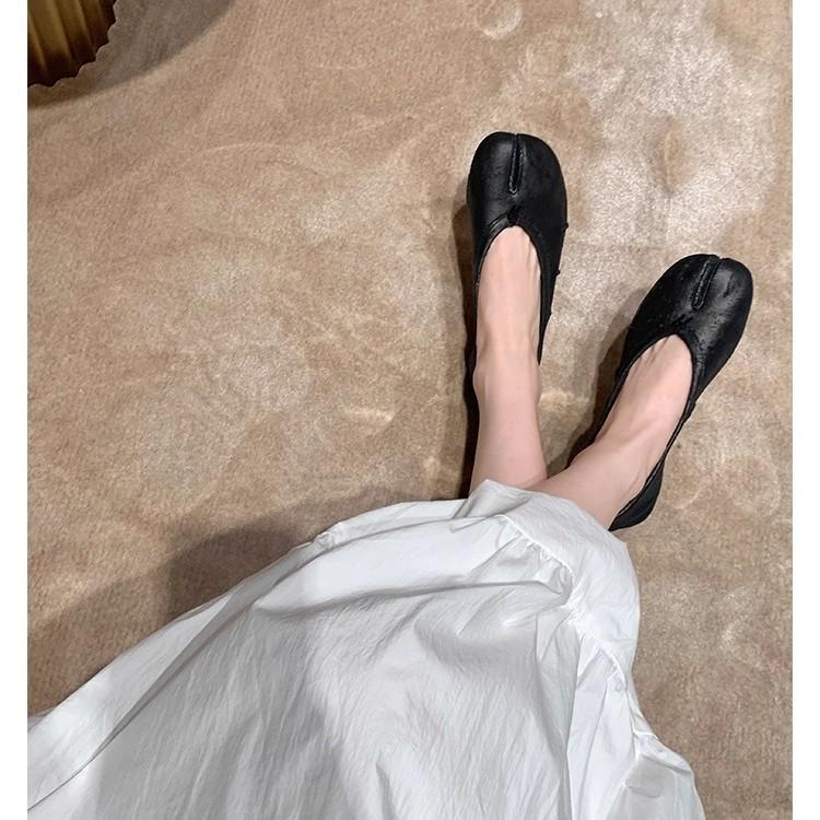 Grape mother has the same style, shallow mouth lazy one-pedal small low-heeled pig's trotter shoes, round head casual versatile commuting flat-soled