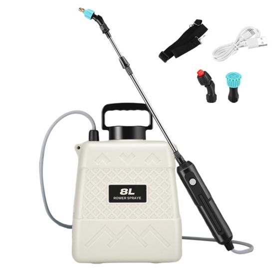 Pulverizator Electric de Grădină 5L/8L Pulverizator Tip Rucsac cu 3 Duze de Pulverizare Baghetă Retractabilă Curea de Umăr Pulverizator Reîncărcabil pentru Buruieni pentru Primăvară