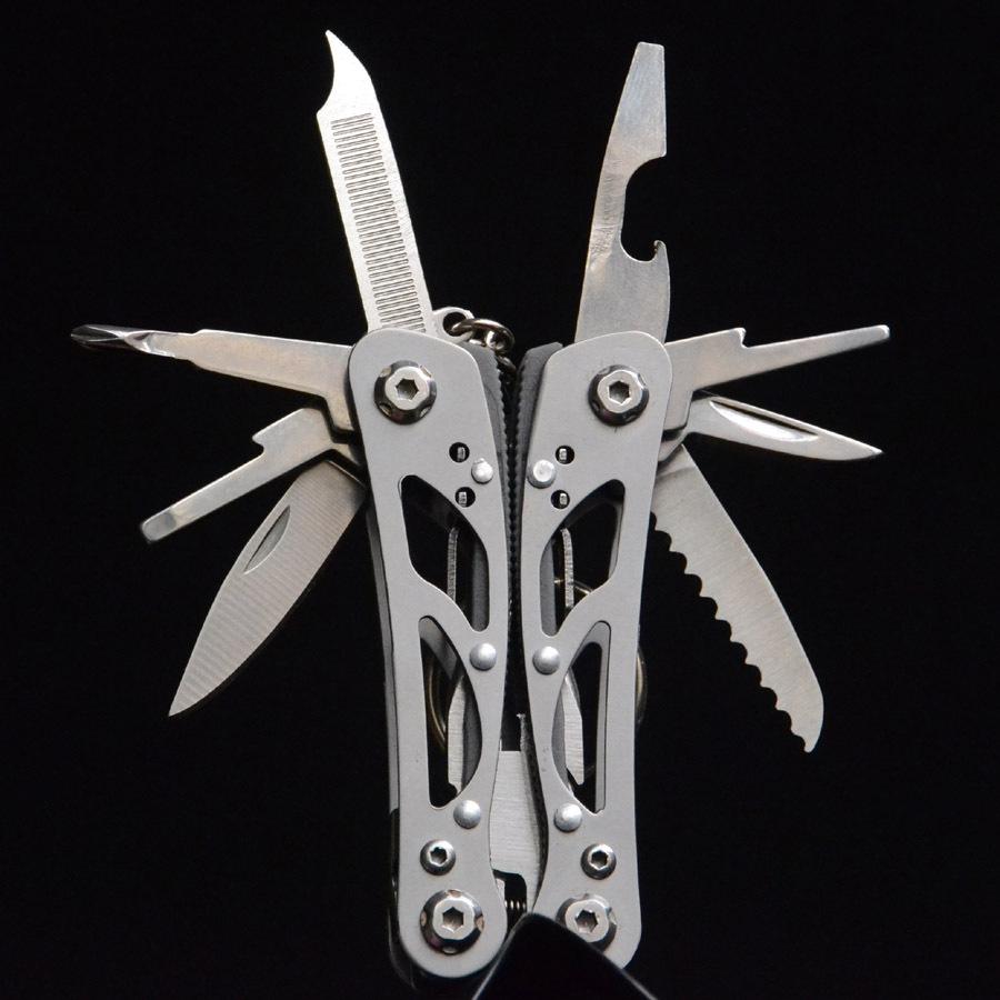 13 IN 1 Keychain Multitool Folding Tactical Pliers Versatile Repair Outdoor Survival EDC Tools