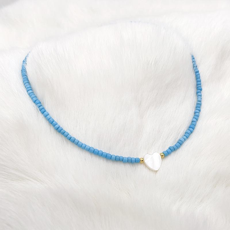 1 шт. Новое ожерелье-чокер в виде сердца с натуральной ракушкой для девочки — фото 4