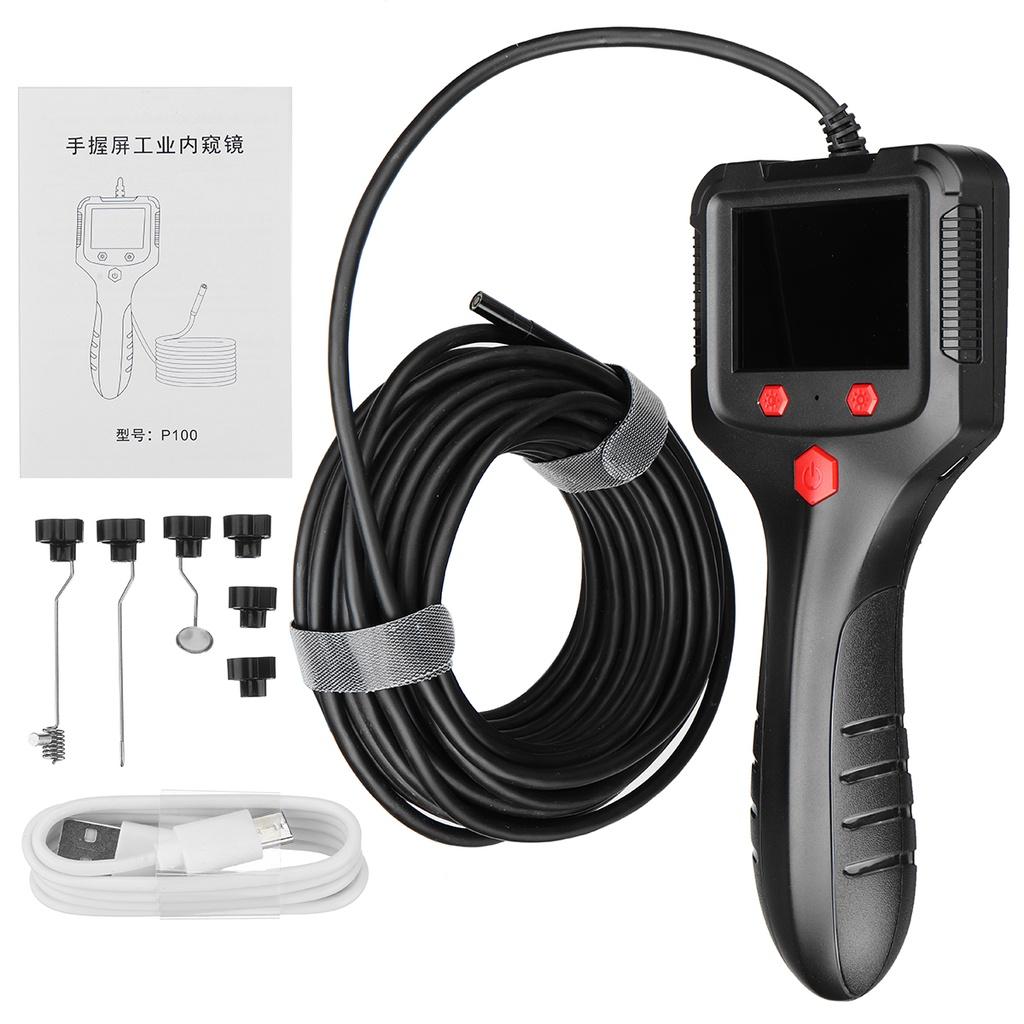 Professional Industrial HD Endoscope with 2.4Inch LCD Screen 8mm Borescope Inspection Camera Endoscope for Cars Endoscopio