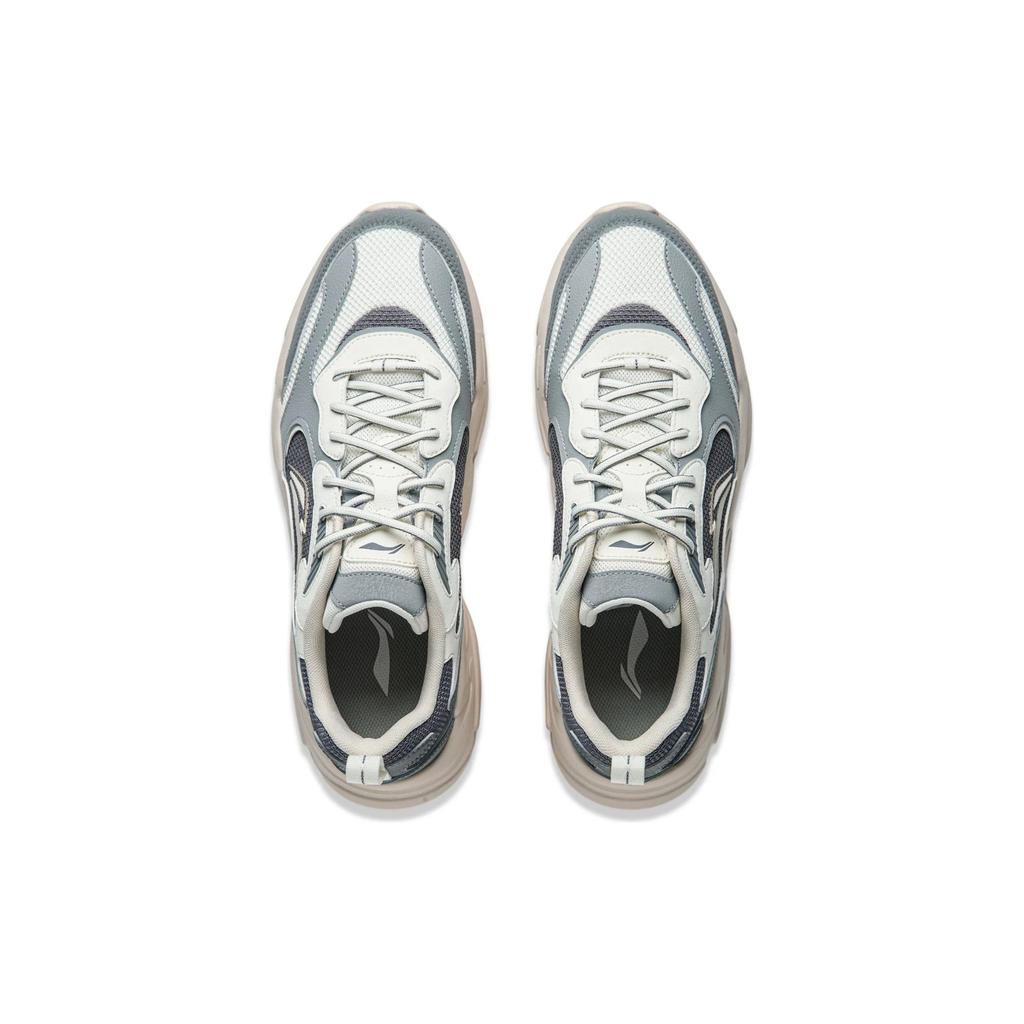 Li-Ning Yunhai Versatile Retro Thick Sole Height Increasing Shock Absorbing Non-Slip Wear-Resistant Support Low-Top Casual Shoes AGCT427-2