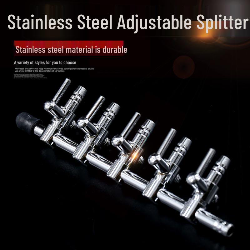 Stainless Steel Aquarium Oxygen Flow Control Valve Splitter