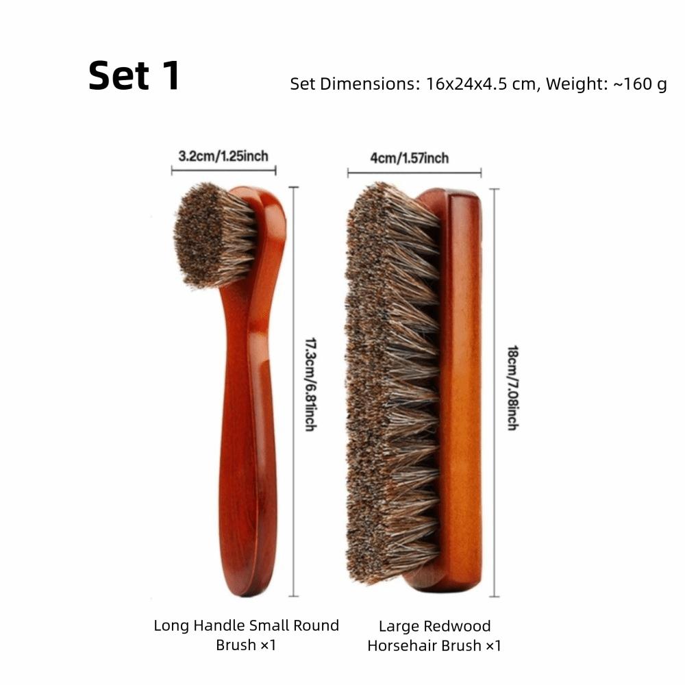 Long Handle Polishing Applicator Wooden Handle Shoe Boot Care Brush  Shoe Polishing