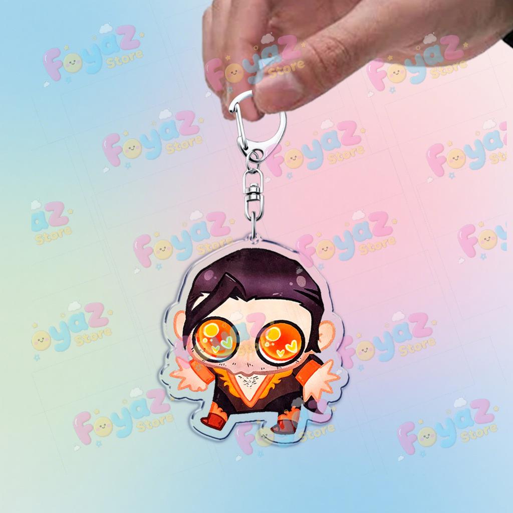 Fashion Game Dispatch Art Keychain for Accessories Funny Waterboy Sonar Prism Gaming Keyrings Key Chains Fans Gifts