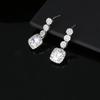 Elegant Long Tassel Zircon Stud Earrings - Women's Exquisite Circle Jewelry