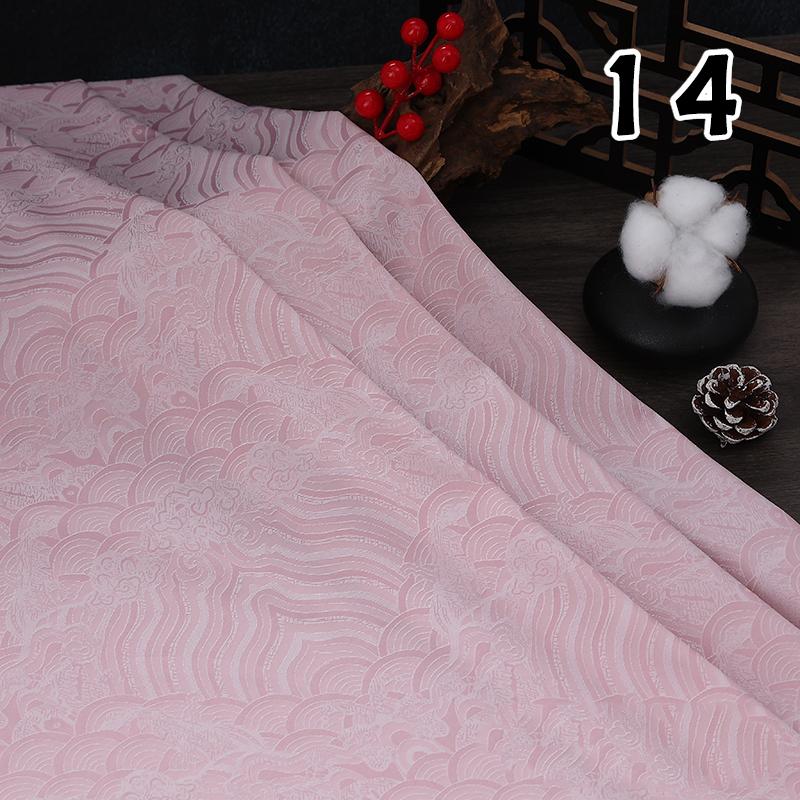 100x150cm Meerwasser Wolke Welle Jacquard Brokatstoff Chinesischer Stil Damast Satin DIY Nähen Hanfu Cheongsam Antikes Kostüm