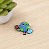 Earth Enamel Lapel Pin, Protecting The Earth Metal Brooch Pin for Backpacks, Clothing, Bags, Hats, Earth Day Gifts for Women Men
