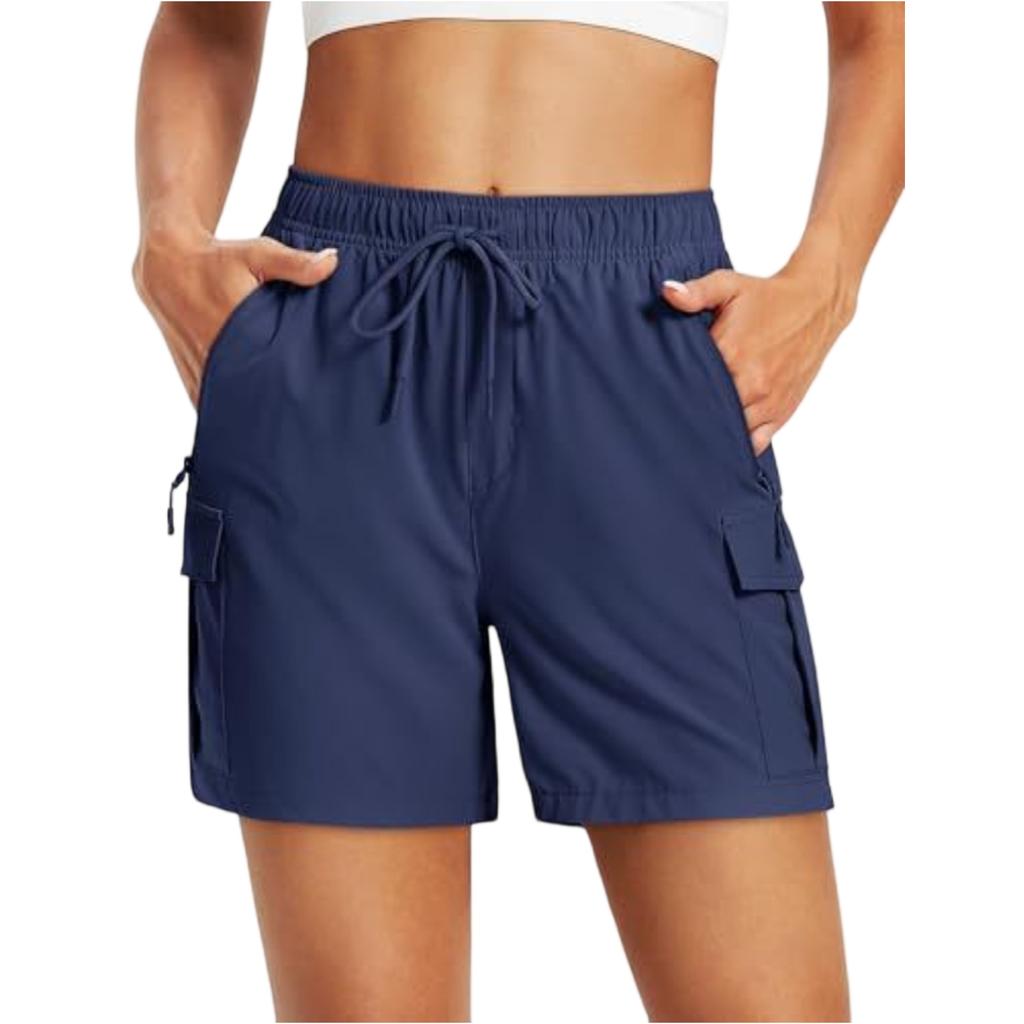 Ladies' Fashionable Casual With Zipper Pocket Workwear Shorts