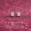 S925 Rectangular Emerald Cut Moissanite Stud Earrings - Korean Style Geometric Design, 50-Point European & American Women's Earrings.