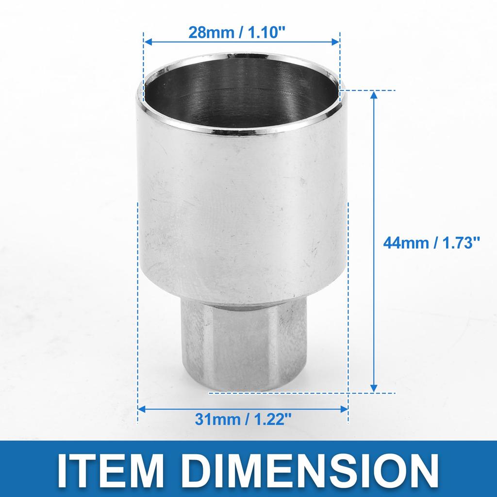 A ABSOPRO Wheellock Lug Nut Type O Notch Anti Theft Screw Nut Removable Key