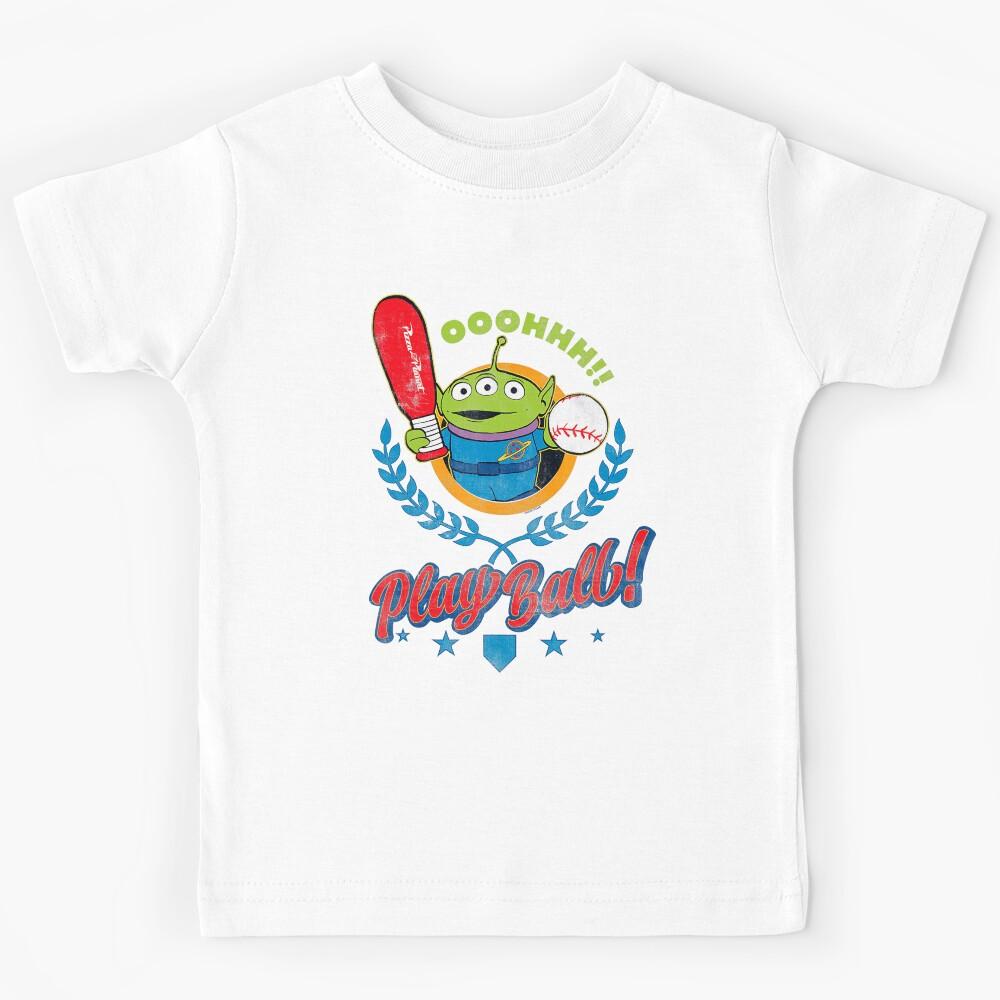 Alien Play Ball Baseball Sports Kids T-Shirt 110