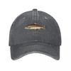 Rainbow Trout Vintage Illustration Baseball Cap Mountaineering Party Hat Vintage Winter Hat Luxury Women Unisexs