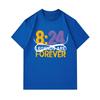 Men's 100% Cotton Crew Neck Short Sleeve T-Shirt, 8 24 Legends Are Forever Printed Casual Comfortable Lightweight Summer Daily Wear Graphic Tee for Ba