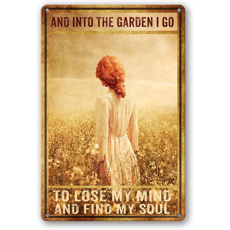 Vintage MetL Tin Signs Funny In A World Full of Roses Be A Sunflower Poster Tin Signs  Decoration for Home Cafe Bars Wall Decor