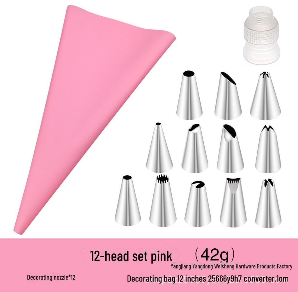 Stainless Steel Cake Decorating Nozzle Set with EVA Bag
