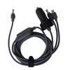 Compact 12V Three-Port Car Charger with DC5521 Sealing Ring for Cigarette Lighter