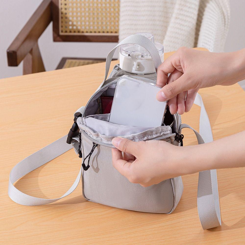 

Shoulder Strap Water Bottle Holder Nylon Water Bottle Sling Bag Case Travel бежевий