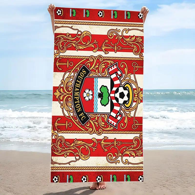 Southampton Print Beach Towel, Large Soft Quick Dry Towel for Beach Camping Swimming