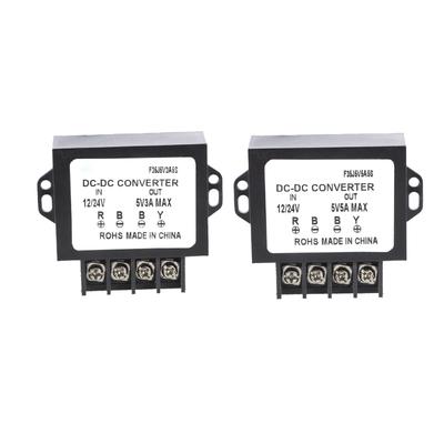 Wasserdichtes Spannungsabsenkmodul 12V-24V auf 5V 3A/5A Netzteiladapter für 5V LED-Leuchten und Lüfterspielzeug