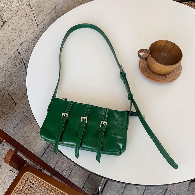 

Korean Ins Niche Create New Women s Bag Personalized Belt Decoration One-shoulder Armpit Bag Girl Casual Cross Bag
