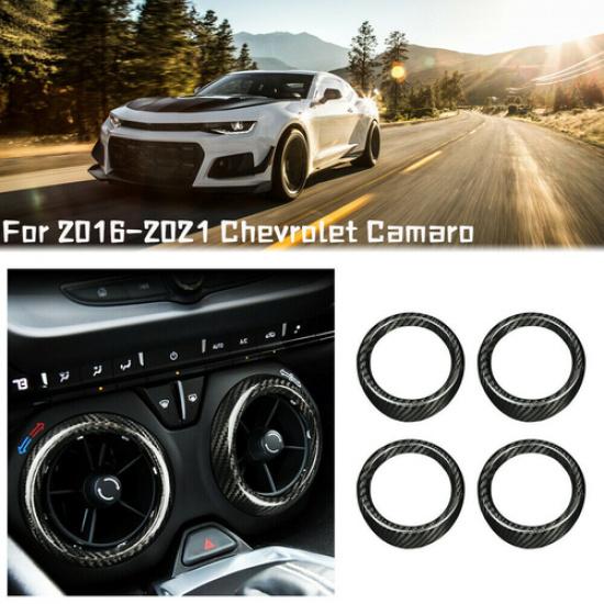 4Pcs Car Dash Air Vent Outlet Cover Trim Decor Kit for Chevrolet Camaro 2016-23