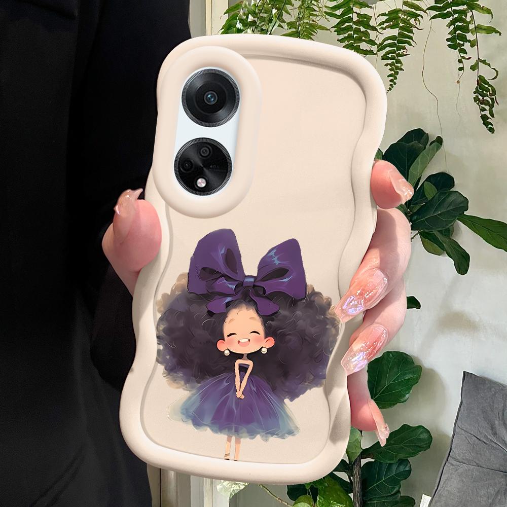 

Окрашенный узор Big Wave Edge Мягкий силиконовый материал Macaron чехол для телефона противоударный защитный резиновый чехол для OPPO Reno Realme Realme V50 5G белый