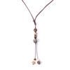 Literary And Retro Wood Bead Tassel High-End Long Necklace Sweater Chain Men'S And Women'S Linden Pendant