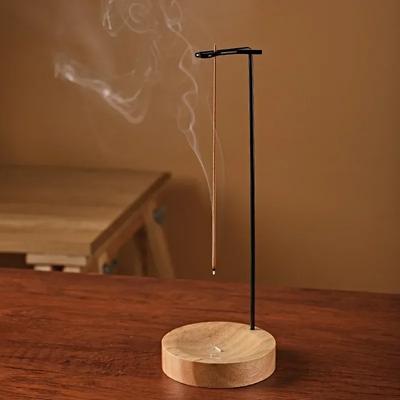 Räuchergefäß Umgedrehtes Räuchergefäß Räucherstäbchenhalter Holz Rund Räuchertablett Ornament Schlafzimmer Zuhause Yoga Dekoration