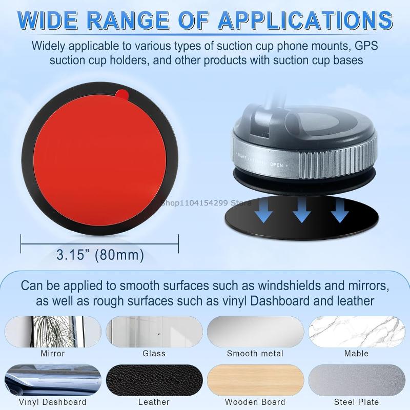 Universal Car Suction Cup Adhesive Sticker Dashboard Mount Base Car Phone Holder Stand Bracket Car Sticker High Temperature