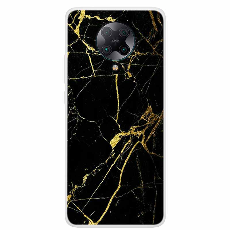 For Poco F2 Pro Case 6.67'' Clear Marble Soft TPU PocoF2 Pro F 2 F2Pro Phone Cover For Xiaomi Poco F2 Pro Shells Cartoon Fundas