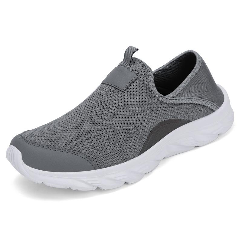 Large Size 46 New One-pedal Mesh Lazy Shoes Breathable Mesh Shoes Dad Casual Walking Shoes Men