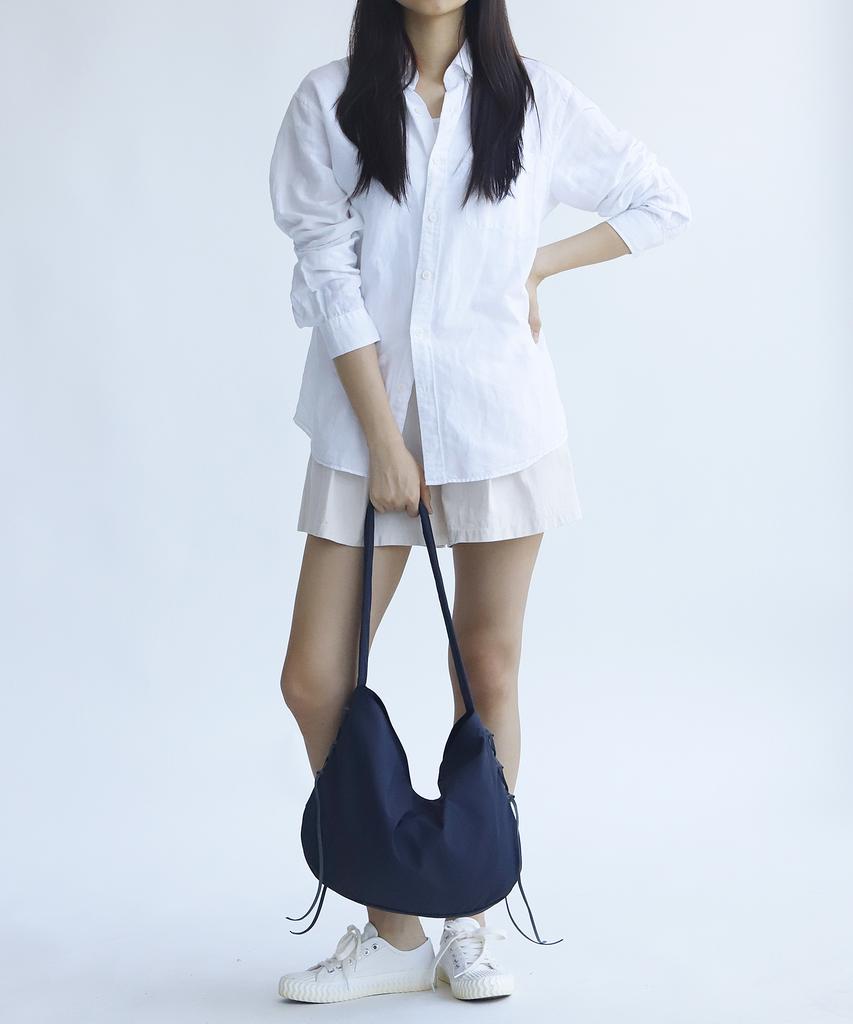Socharming Lace-Up Hobo Bag - Black