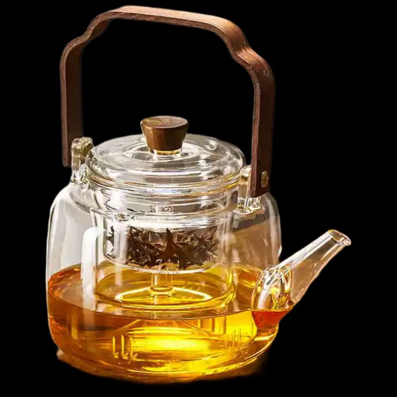 Nufeng 1100ml High Borosilicate Glass Teapot with Top Handle