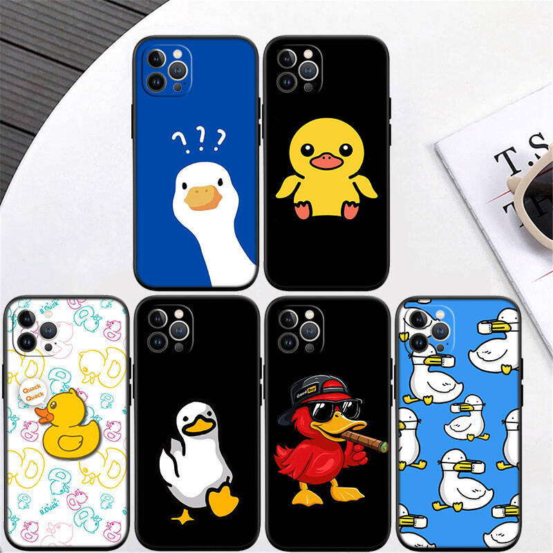 MH52 DUCK Cartoon Phone Shell Case for iPhone 7 8 11 12 13 14 15 16 17 16E XS Pro Max XR X SE Air