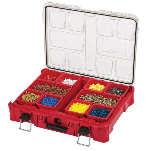 

48-22-8430 Milwaukee 10-in. Impact-Resistant Polymer Packout Organizer, 19.75 inches long, 15 inches wide, 4.6 inches high
