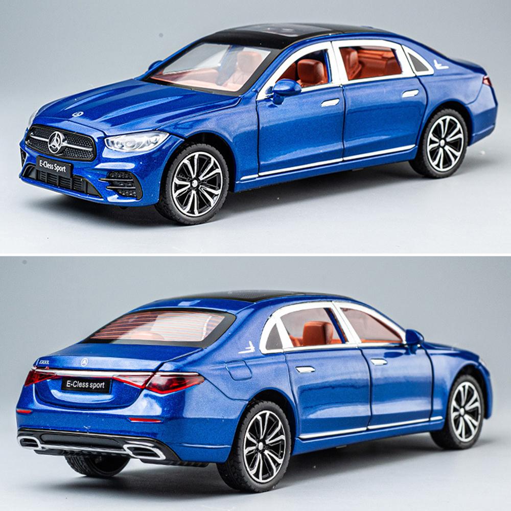 1/24 Scale E-Class E300L Diecast Car Model Toy, Pull Back Toy Vehicle with Sound and Light for Kids Toddler Boys Girls Gift Collection