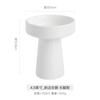 High-foot Dinner Plate Ceramic Fruit Plate Desktop Decoration Dessert Plate Home Kitchen White Porcelain Tableware