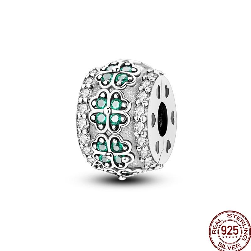 Genuine Copper Clasp Closure Cz Pave Clip Charms Daisy Bead Stopper Safety Chain Accessory Fit 3Mm Bangle Bracelet Fine Jewelry Clip