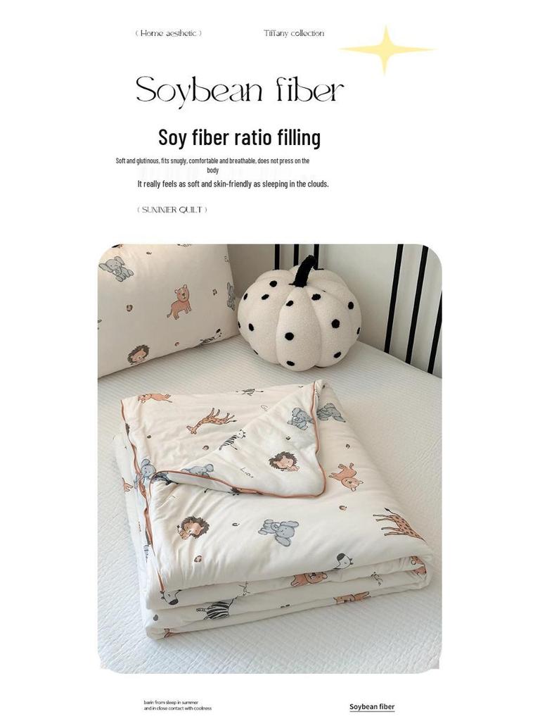 Leichte Baumwoll-Kinderbettdecke - Maschinenwaschbare Sommerdecke